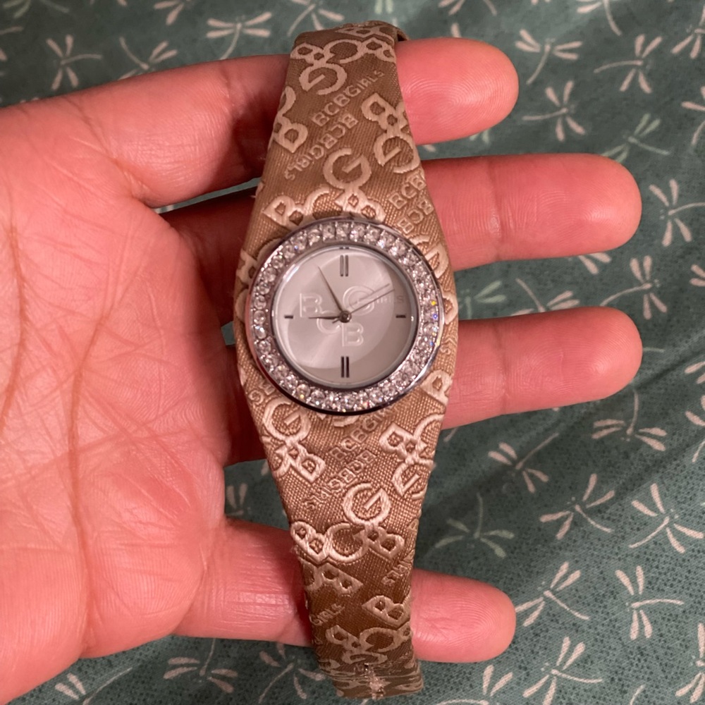 BCBGirls Tan/Cream band watch
